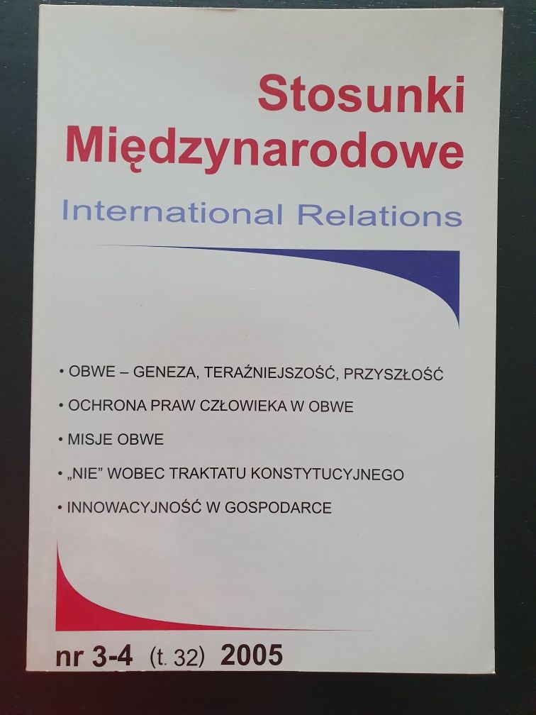 Stosunki międzynarodowe nr 3-4 (t.32) 2005 kwartalnik