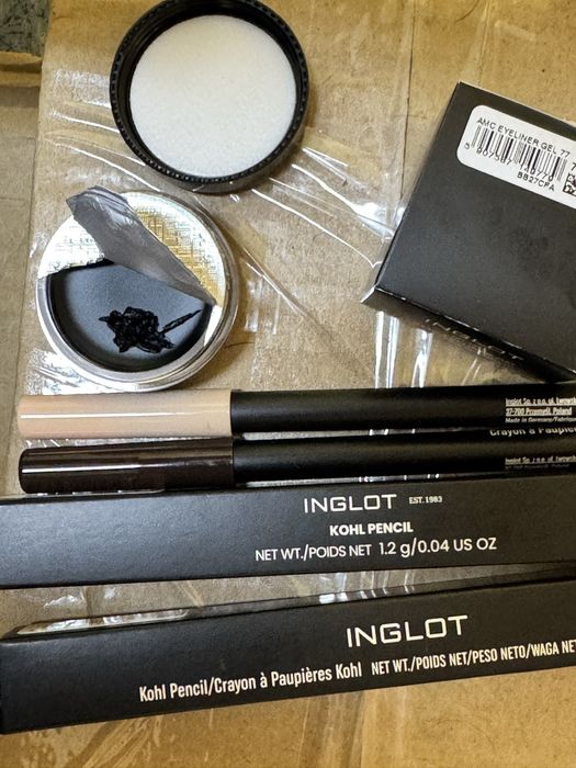 Inglot EYELINER GEL czarny + kredka do oczy kohl pencil 03 + 05