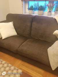 Wypoczynek kanapa + dwa fotele Ikea brązowy