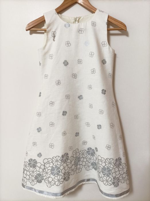Vestido de Cerimónia em Linho para Menina (Novo - 8 anos)