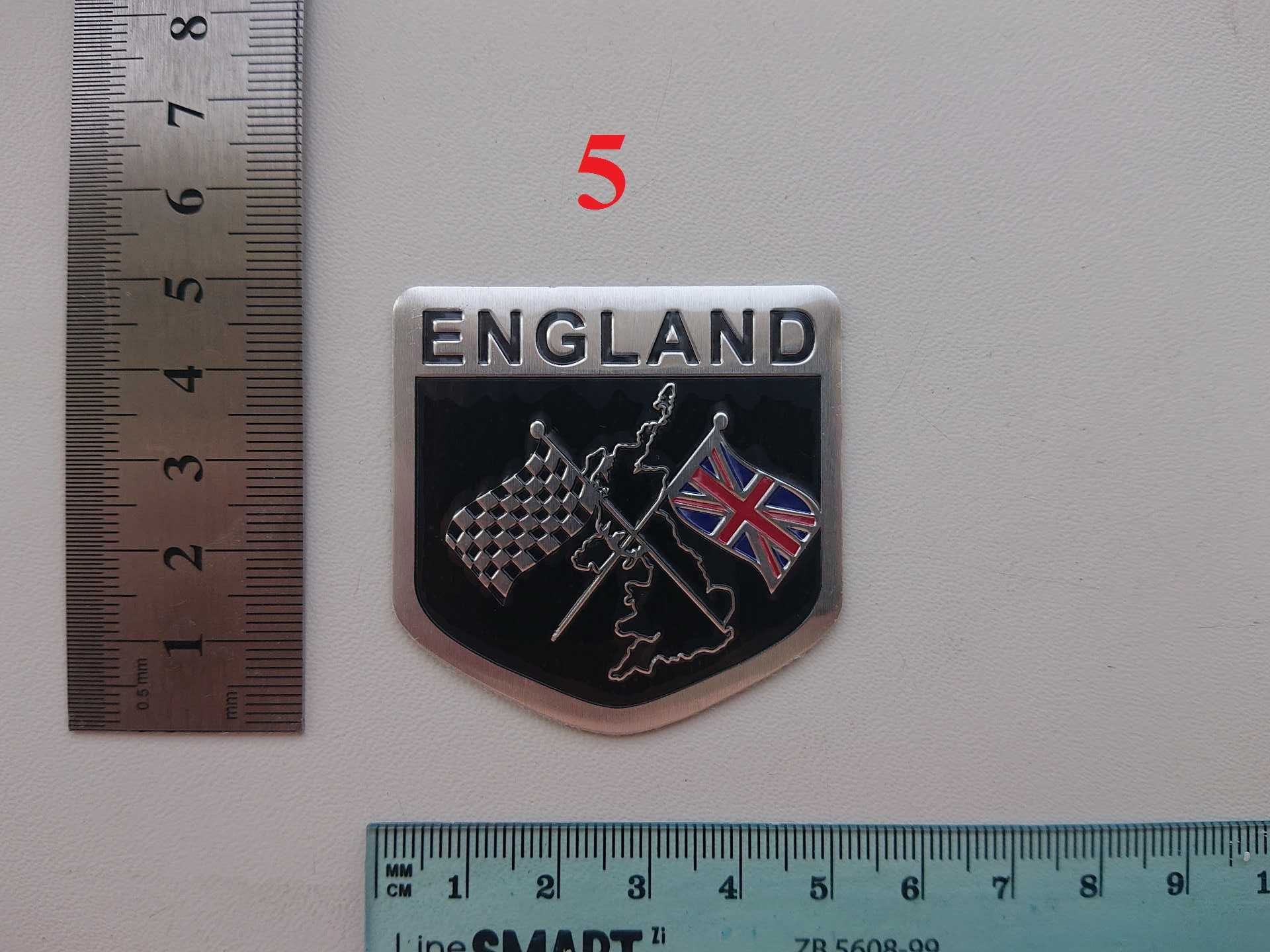 Металлический шильд England для Jaguar, Mini cooper,Range Rover