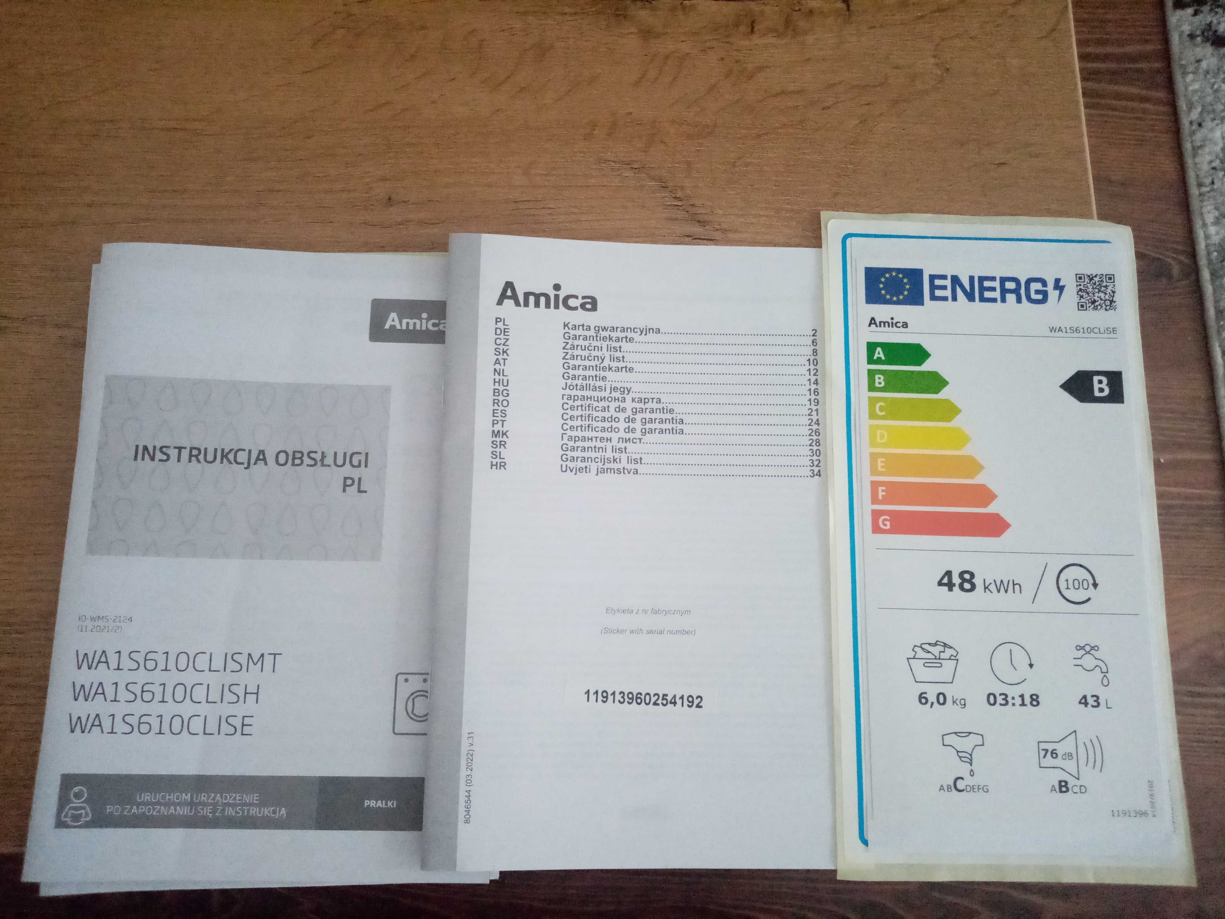 Pralka  Amica Polska