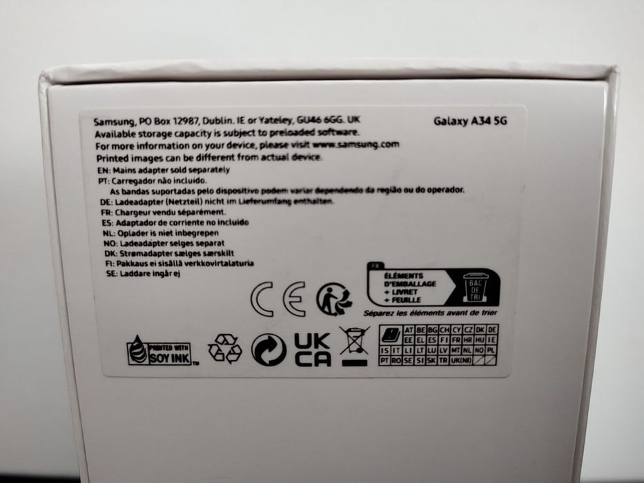 Смартфон Samsung Galaxy A34 5G 6/128Gb Black  NEW