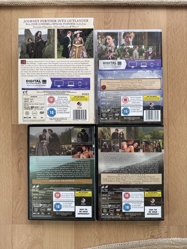 Outlander DVD Seasons 1 i 2 - 11 płyt