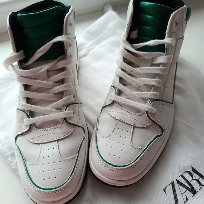 Высокие кожаные кеды кроссовки хайтопы Zara 38 р