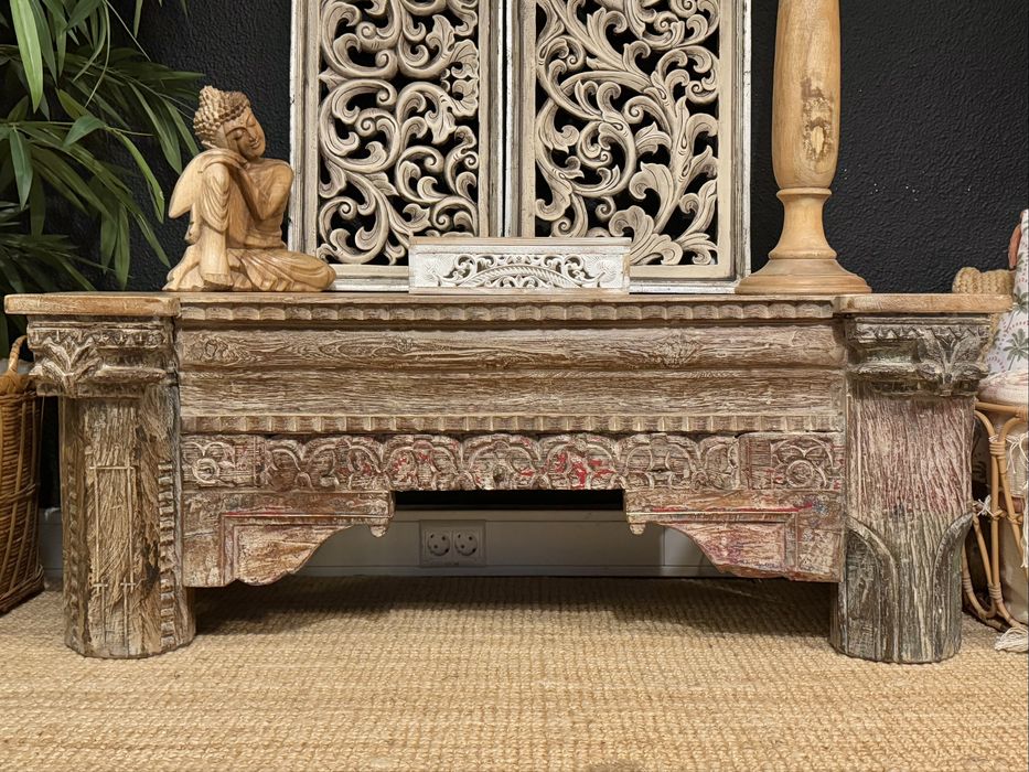 aparador, consola, altar, banco, banqueta, oriental, indiano, rustico