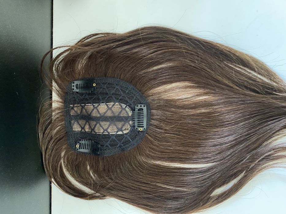 Toper tupet treska dopinka peruka włos naturalny indyjski brąz