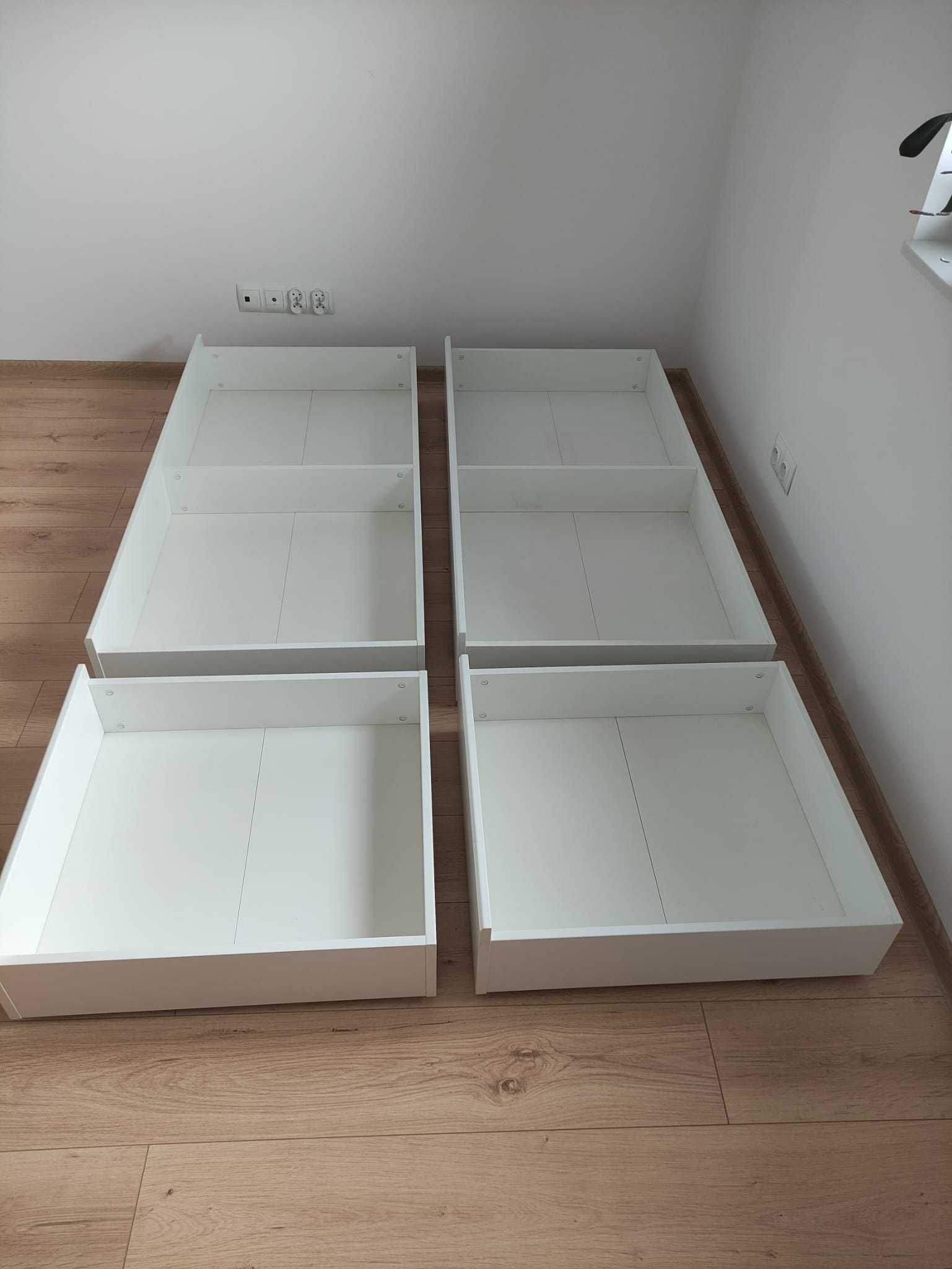 2x Szuflady pod łóżko białe Ikea