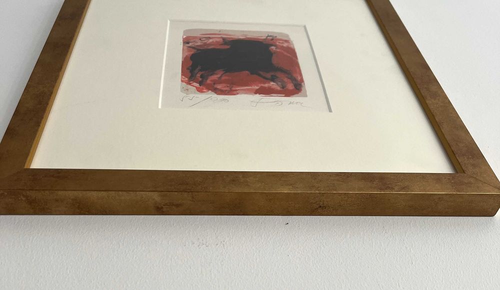 Serigrafia de Júlio Pomar Touro Emoldurada