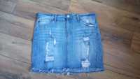 JUDY BLUE Spódnica jeans porwana XL