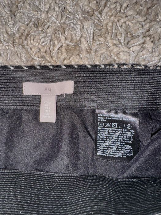 Нова жіноча спідниця міні h&m у принті «гусяча лапка», розмір S/36