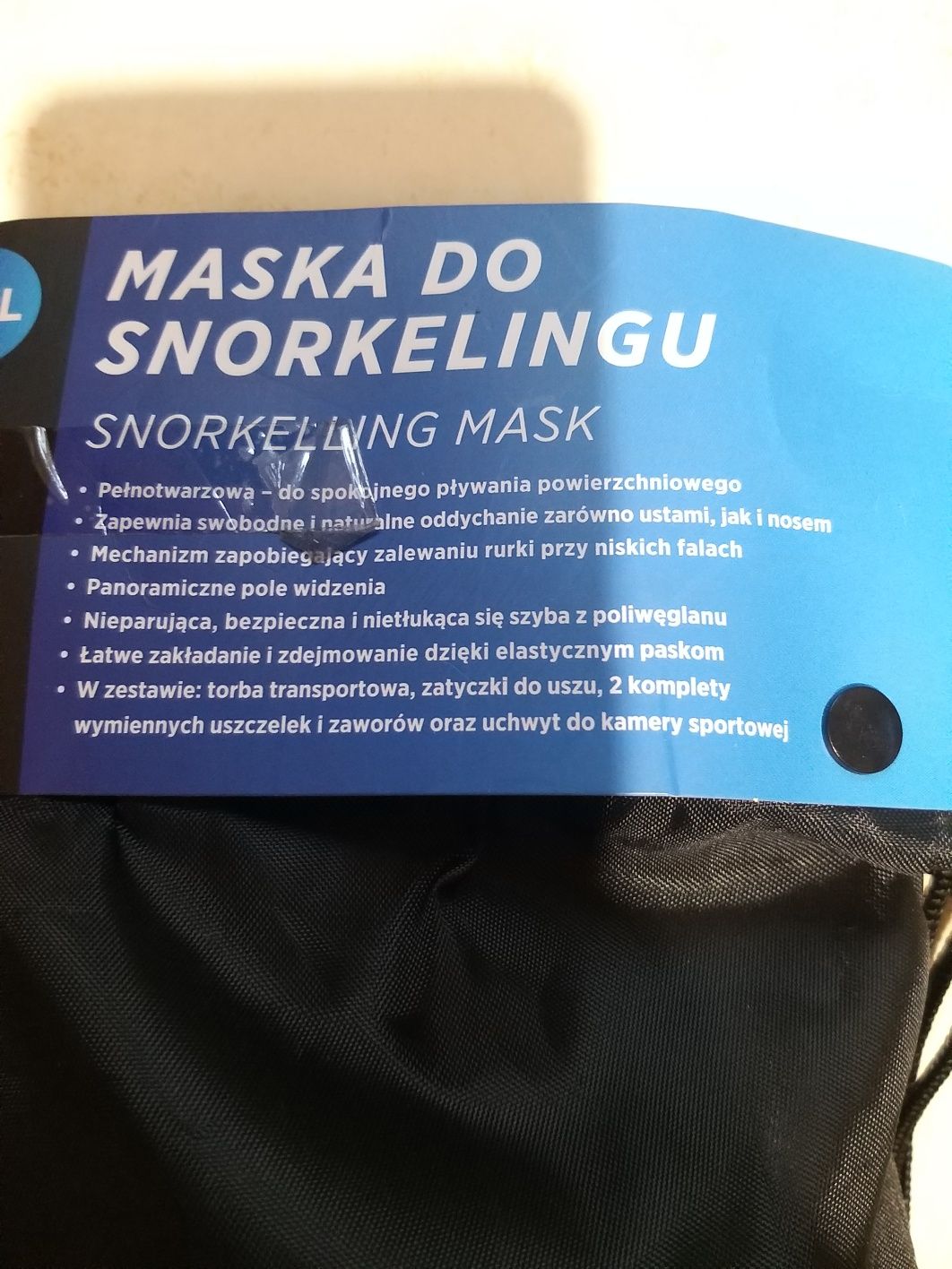 Maska do snorkelingu do snurkowania L/XL