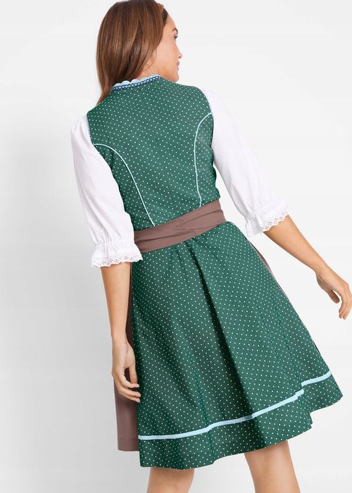 B.P.C. sukienka ludowa w kropki z fartuchem 50