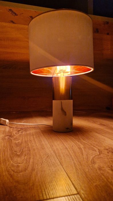 Lampka nocna biało-złota, 2 sztuki w bardzo dobrym stanie, 40zł/szt