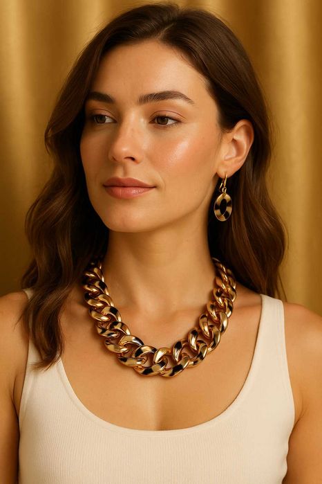 Colar + Brinco Bijuteria exclusiva