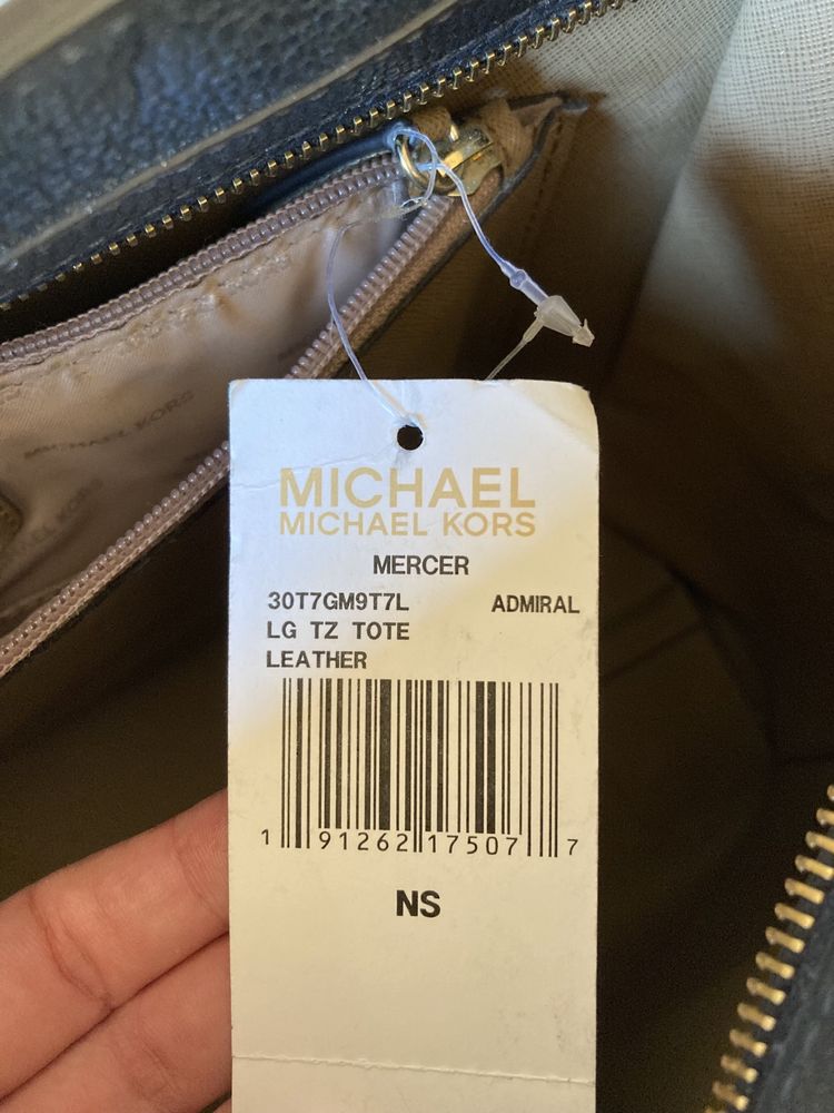 Michael Kors, A4, skóra, granat, duża torba, shopper