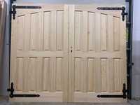 Drzwi garażowe drewniane zewnętrzne ocieplane NA KAŻDY WYMIAR