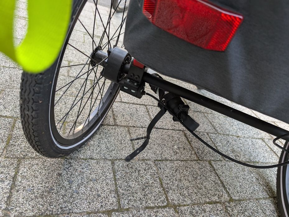 Qeridoo Przyczepka rowerowa QUPA 1 Lime + Fotelik