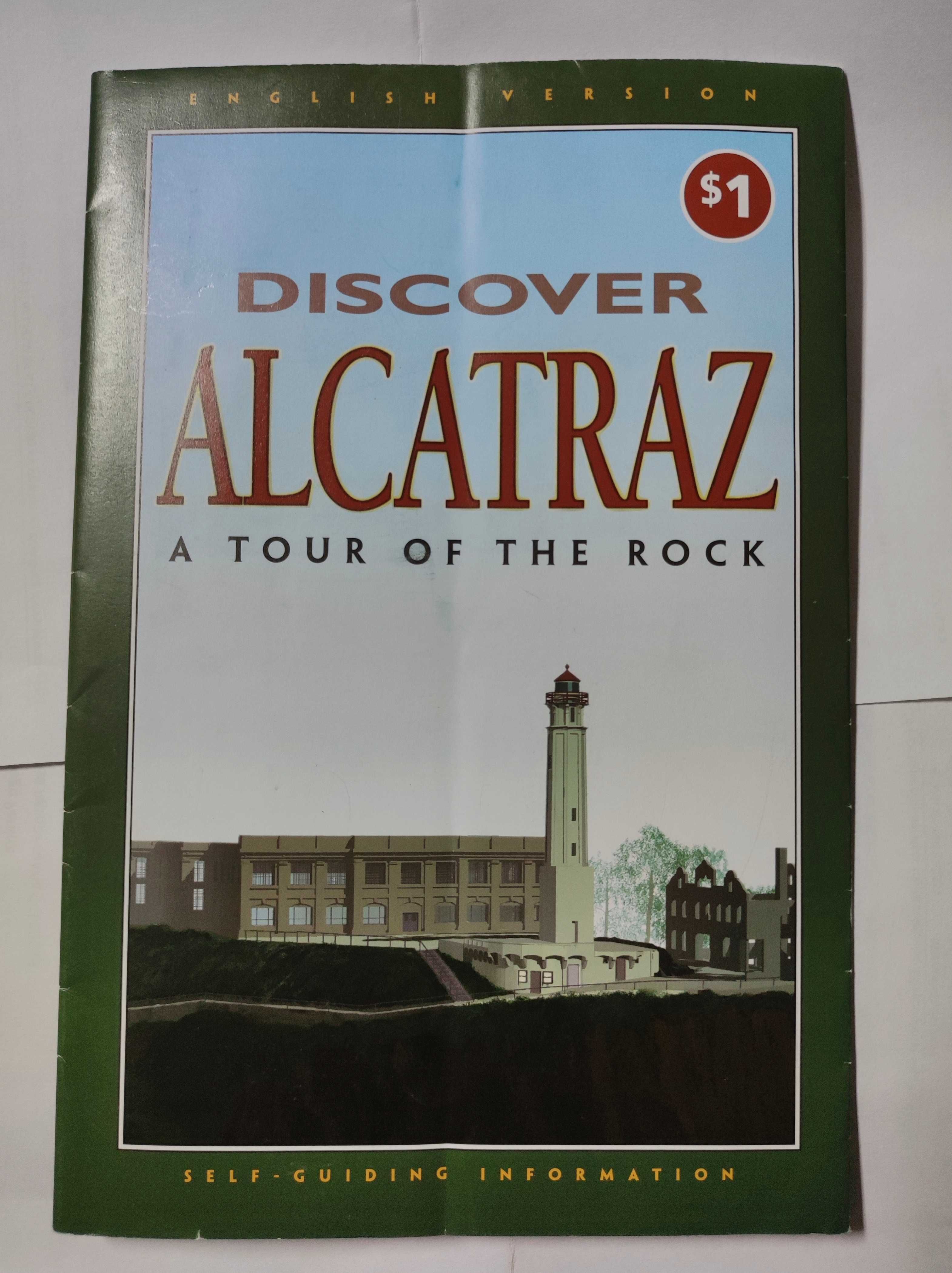 Prisão Alcatraz folhetos turísticos oficiais descoberta e fugas (USA)