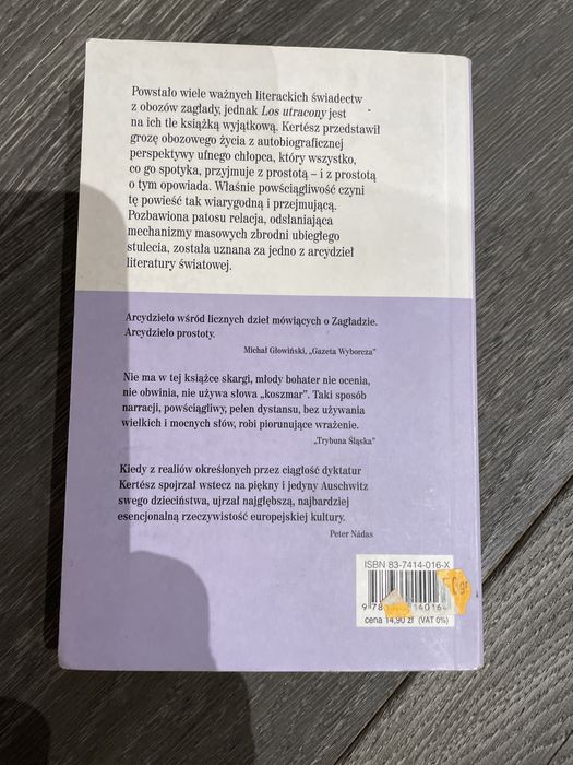 Imre Kertesz - los utracony