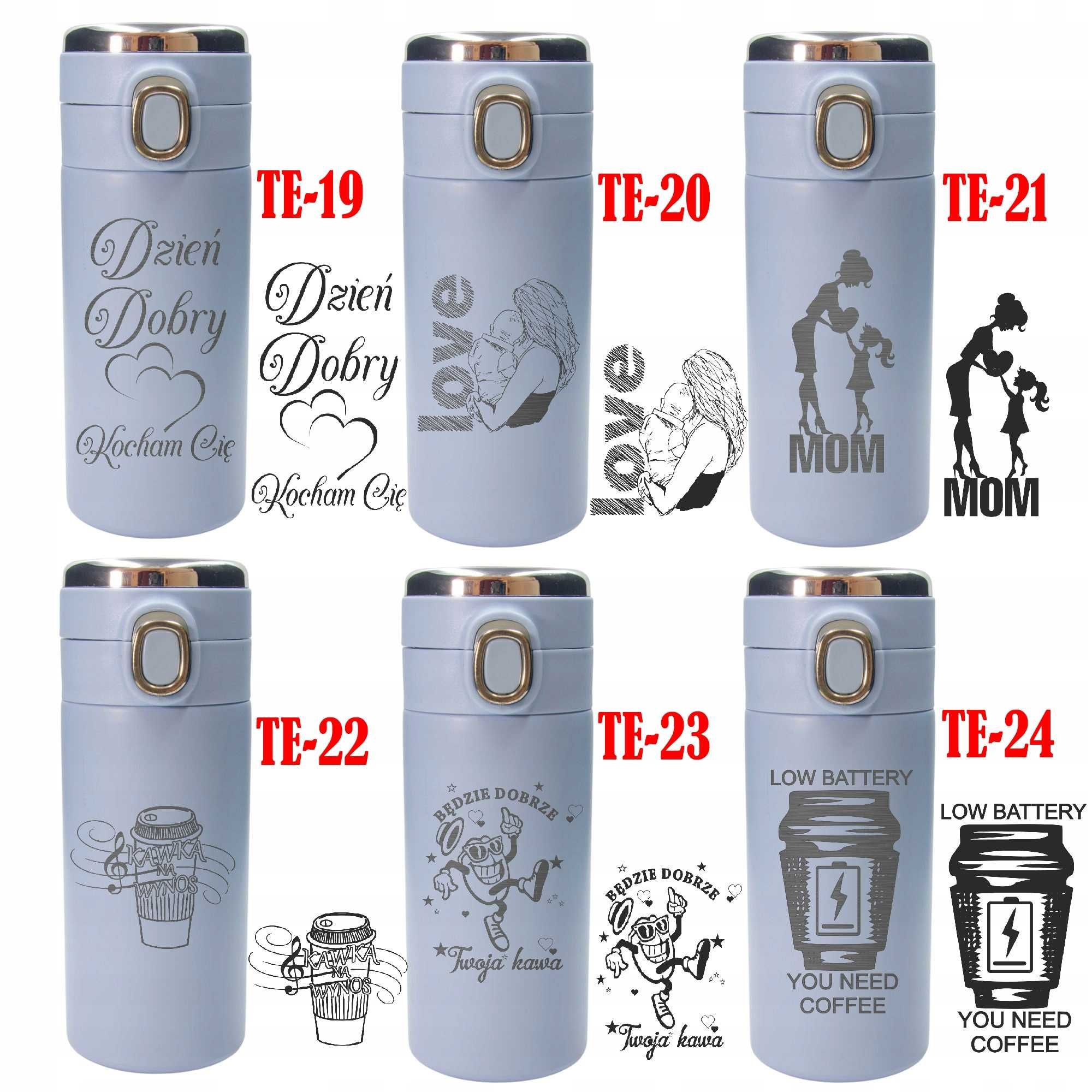 KUBEK TERMICZNY led termos grawer śmieszny prezent