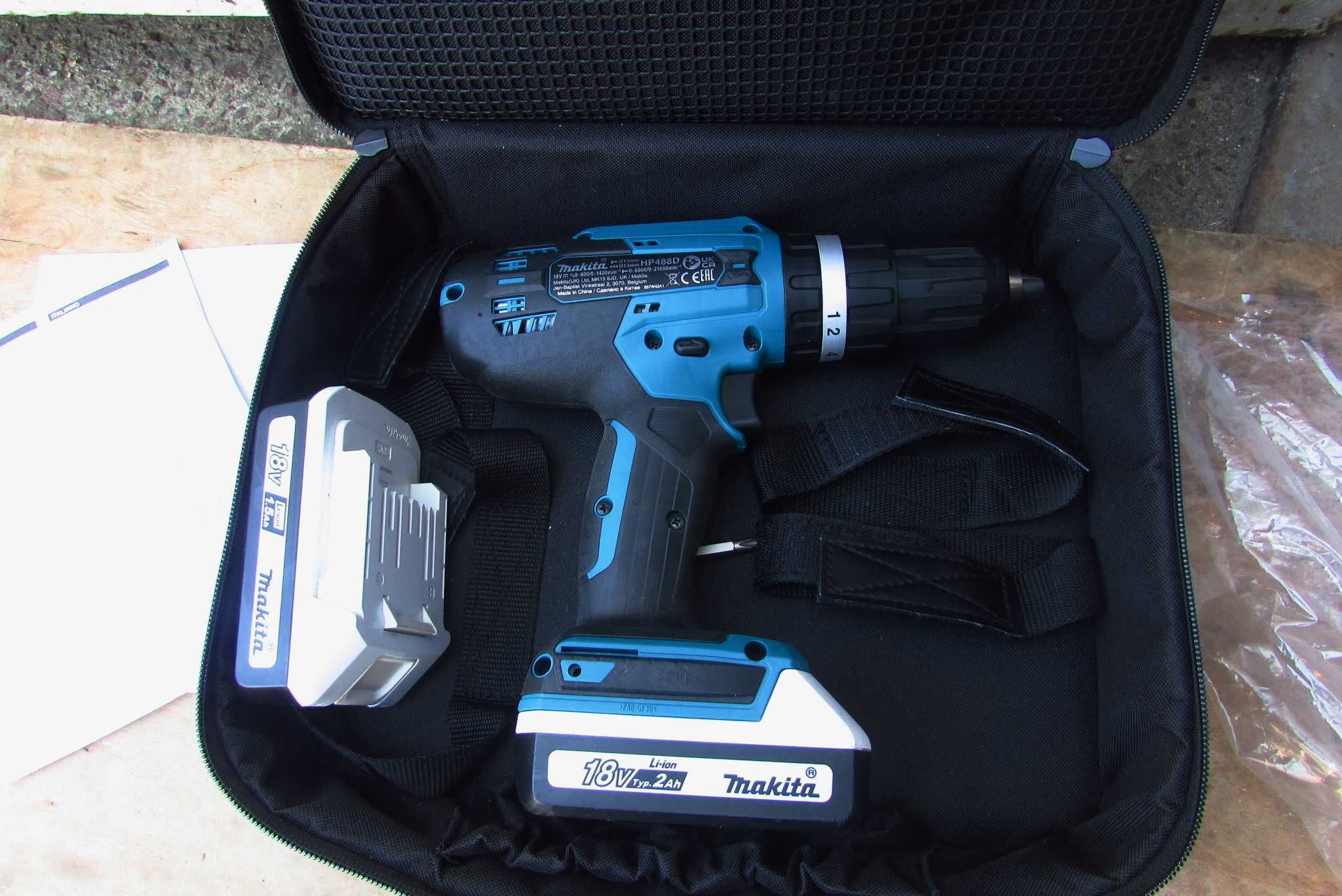 Шуруповерт акумуляторний ударний Makita HP488D  ОРИГІНАЛ