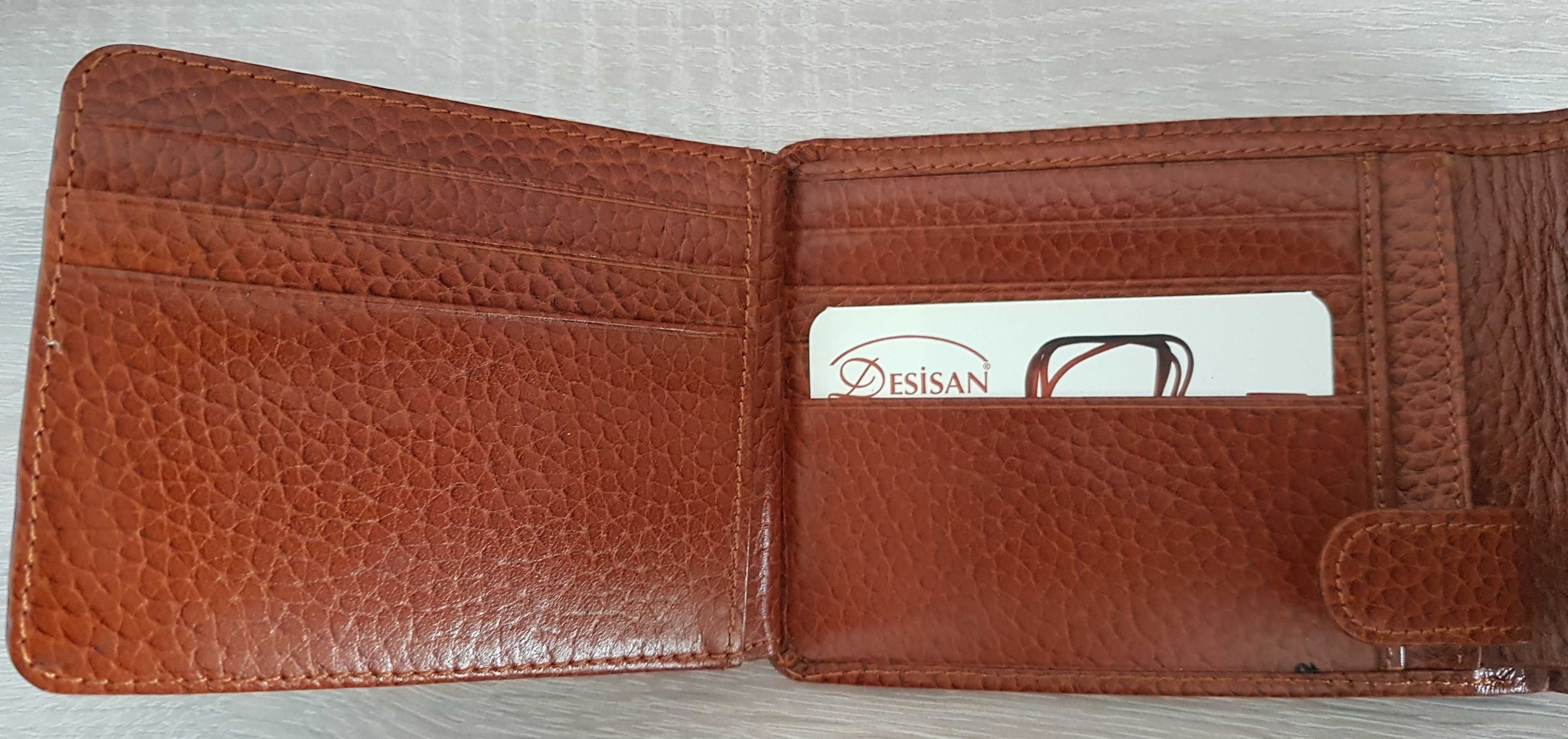 Nowy, skórzany, turecki portfel męski Desisan