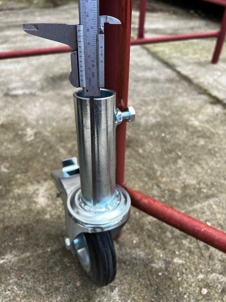 Komplet 4szt kółka do Rusztowania warszawskiego z hamulcem 160mm 200mm