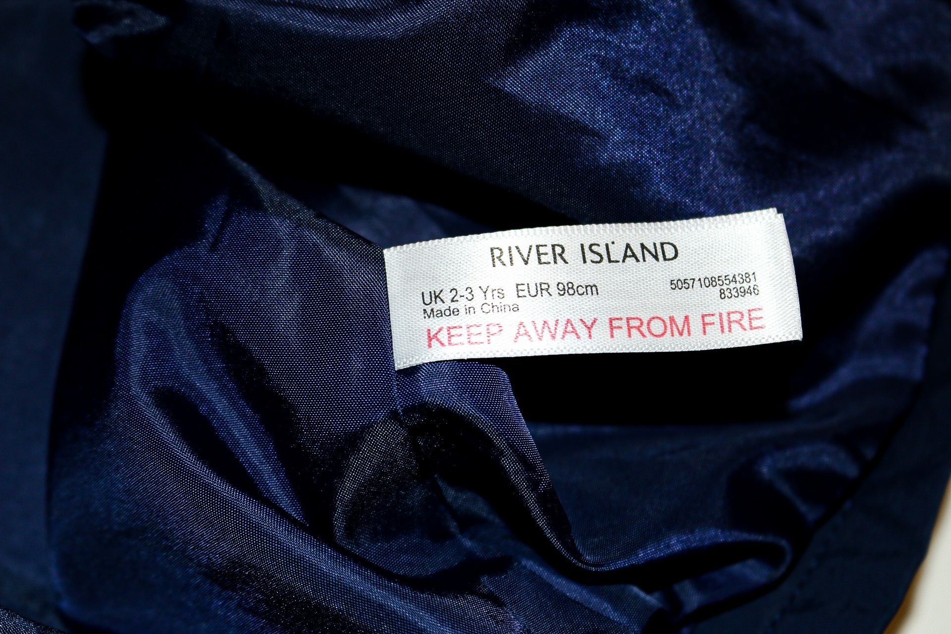 Синяя лёгкая стильная куртка River Island на девочку 2-3 г. новая!