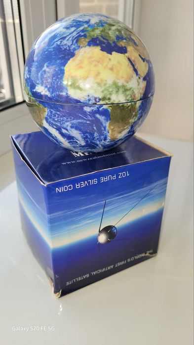 Срібна монета «Супутник» 31,1 грам, 2007 рік