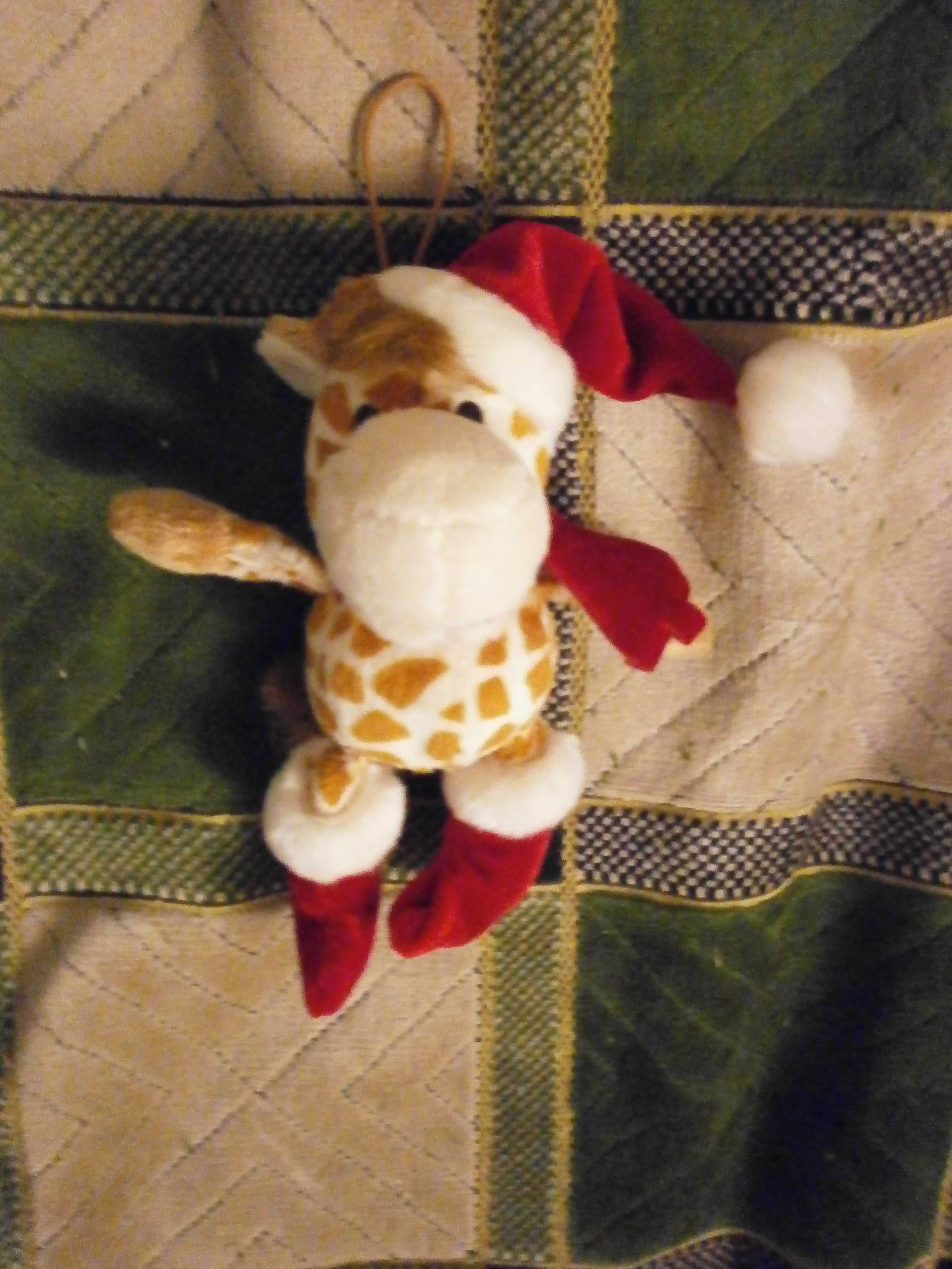 Брелок игрушка на рюкзак  "Праздничный Жирафчик"