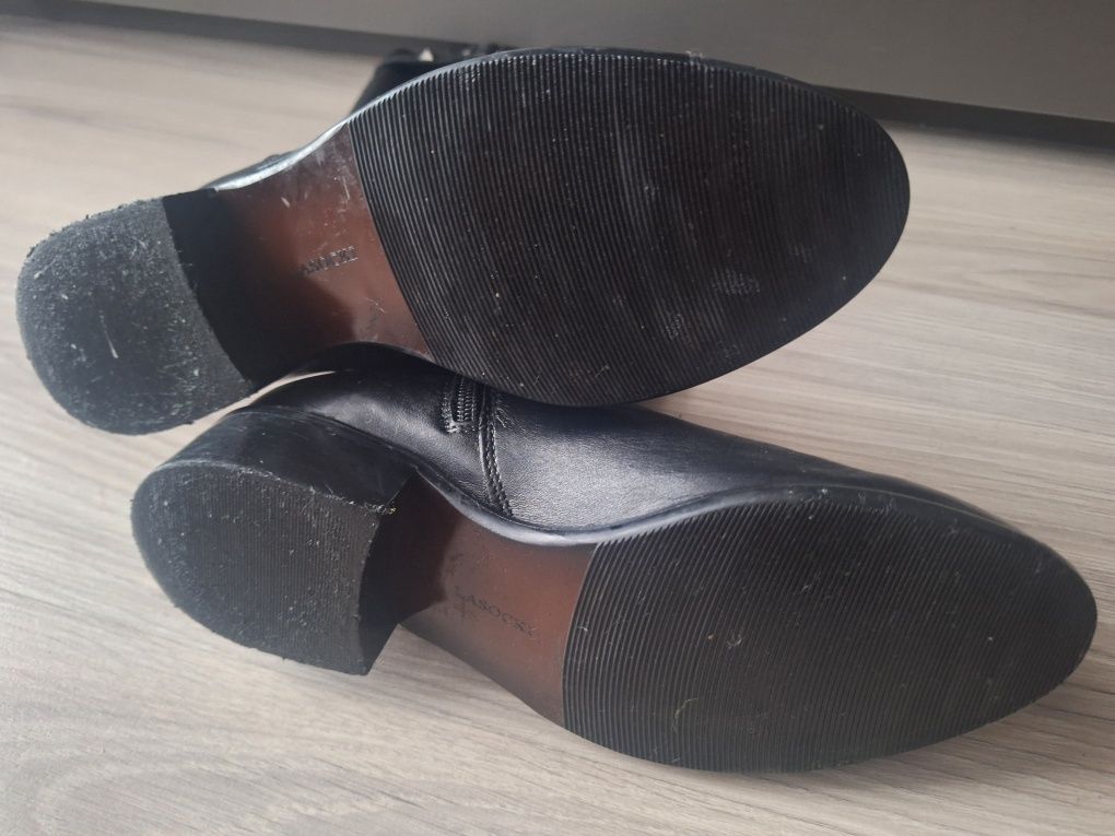 Skórzane kozaki Lasocki