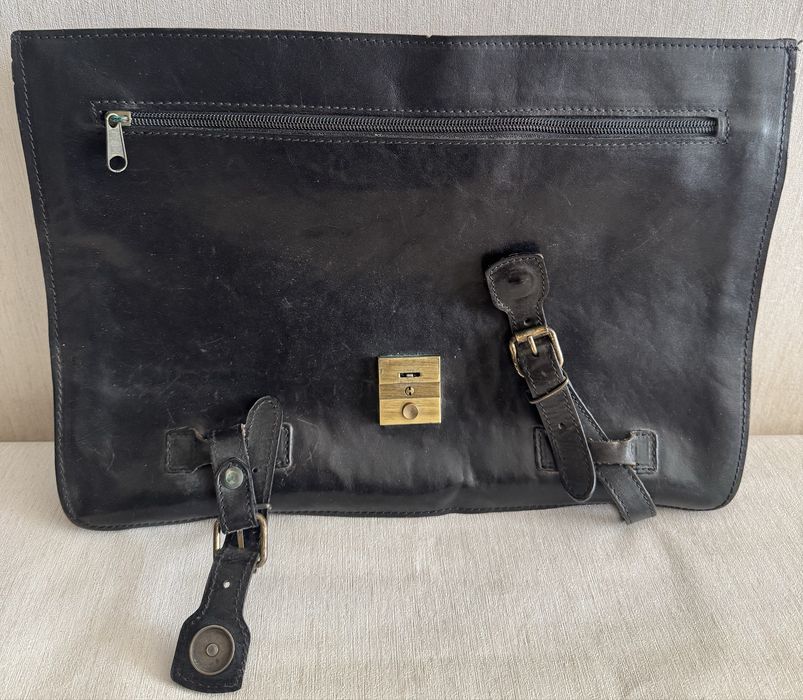 Вінтажний чоловічий шкіряний портфель