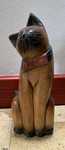 Figura drewniana kot