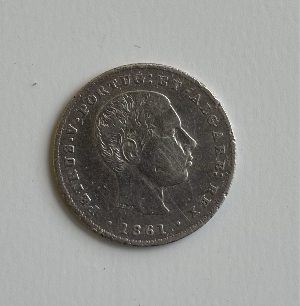 Moeda de 100 Reis de 1861 D. Pedro V