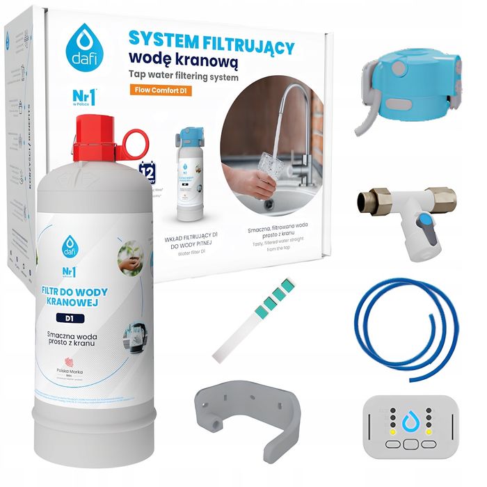 System filtrujący wodę kranową zestaw startowy Dafi Flow Comfort D1