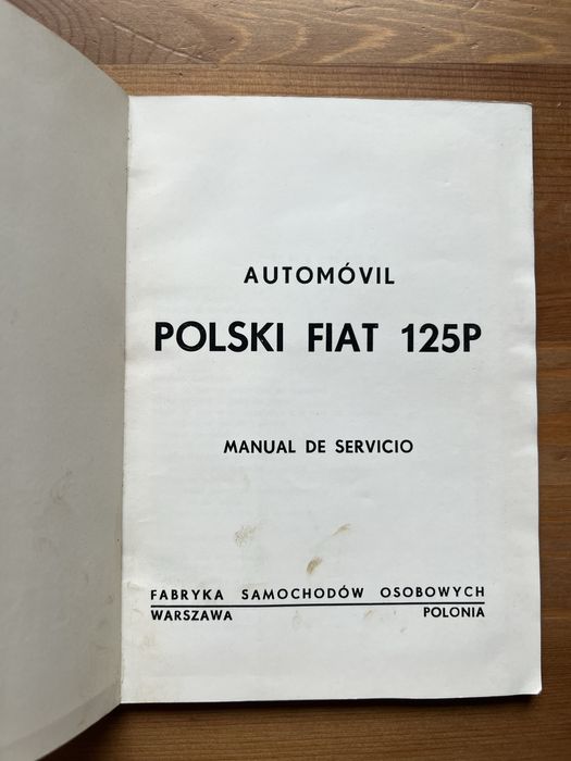 Prospekty Polski Fiat 125p instrukcja Duży Fiat