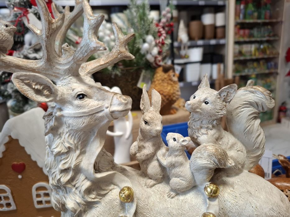Renifer jeleń Figurka świąteczna renifer