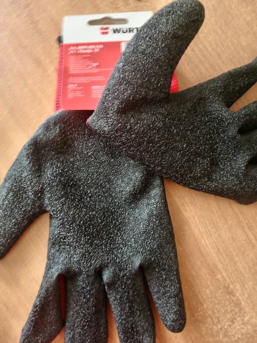 Рукавички захисні Wurth RED LATEX GRIP розмір 8(М)9(L)10(XL)