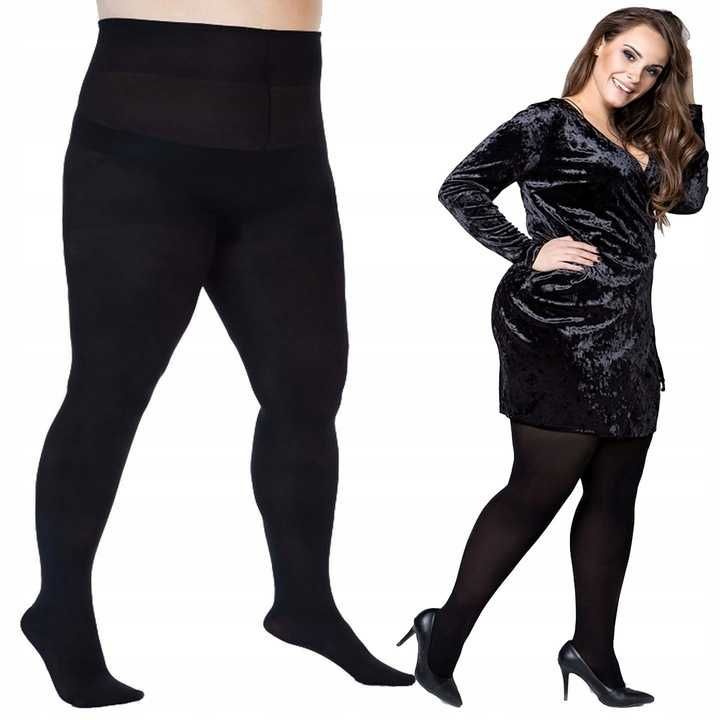 Rajstopy 80den Lida, 2 XXL, size ++ czarne , biodra do 170cm