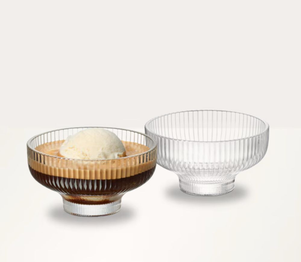 Conjunto de 2 tigelas de sobremesa de vidro Nespresso Affogato