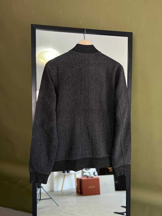 Мужская кашемировая куртка Mandelli серый бомбер v111