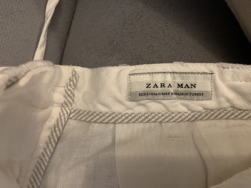 Мужские Белые  Хлопковые Штаны  Zara Denim ЗАРА(3499 грн)