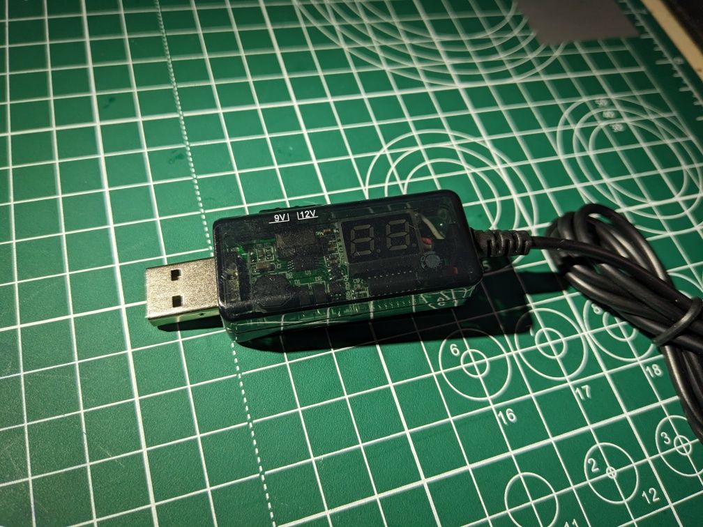 USB DC-DC перетворювач з дисплеєм 5-9,12 V, кабель для роутера