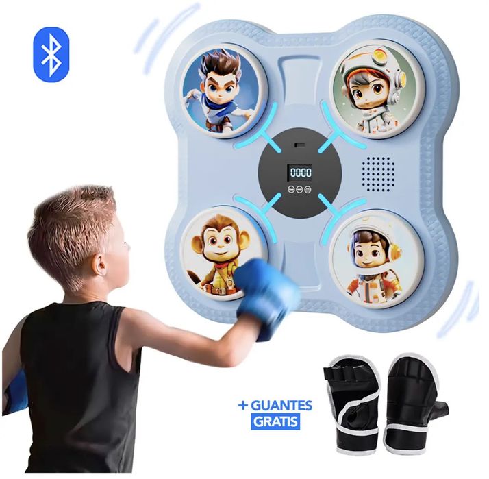 Настенный боксерский тренажер-мишень с перчатками с Bluetooth