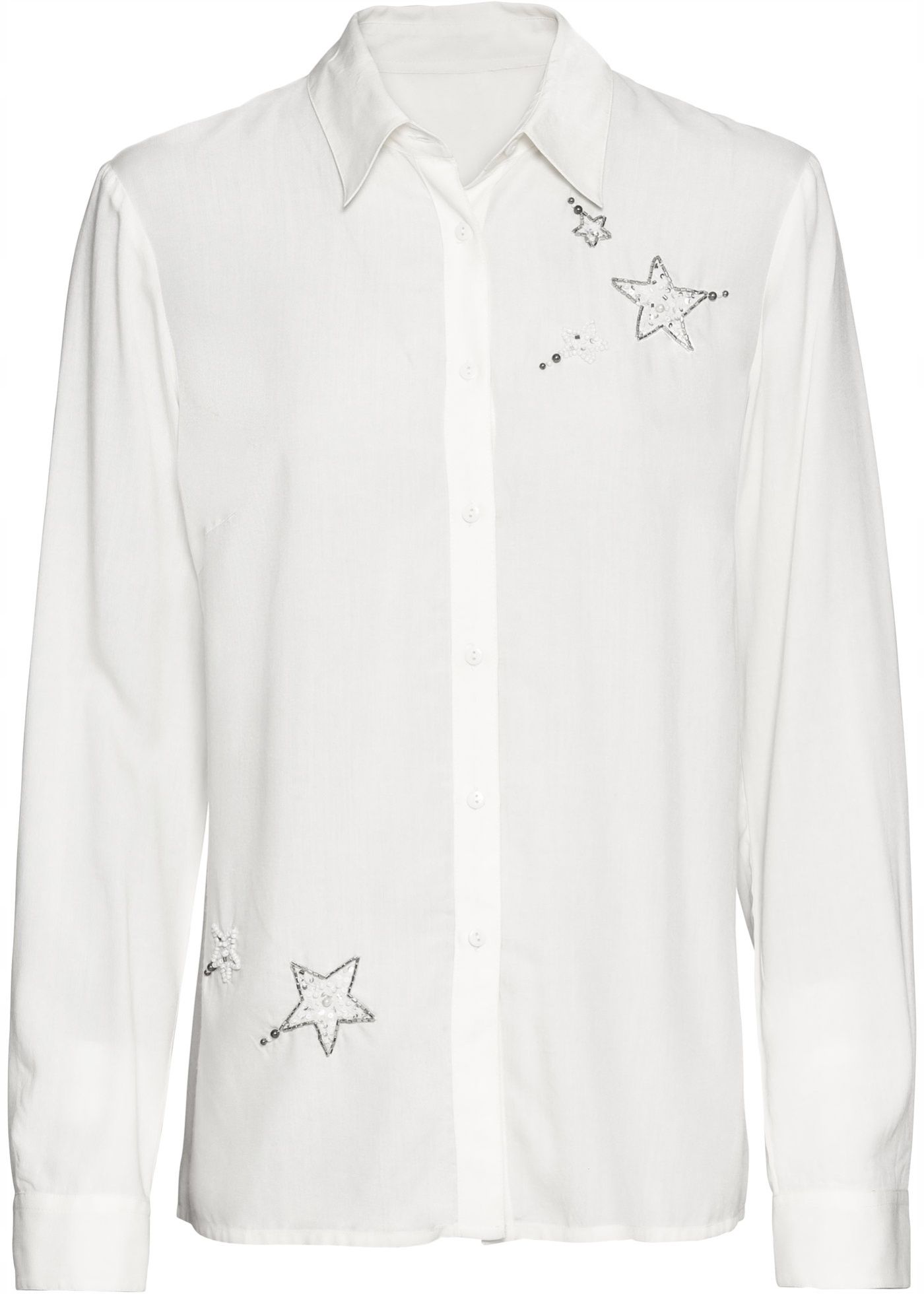 B.P.C biała koszula z ozdobą z koralików 40.
