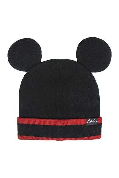 Gorro da moda Mickey Mouse preto com orelhas unissexo