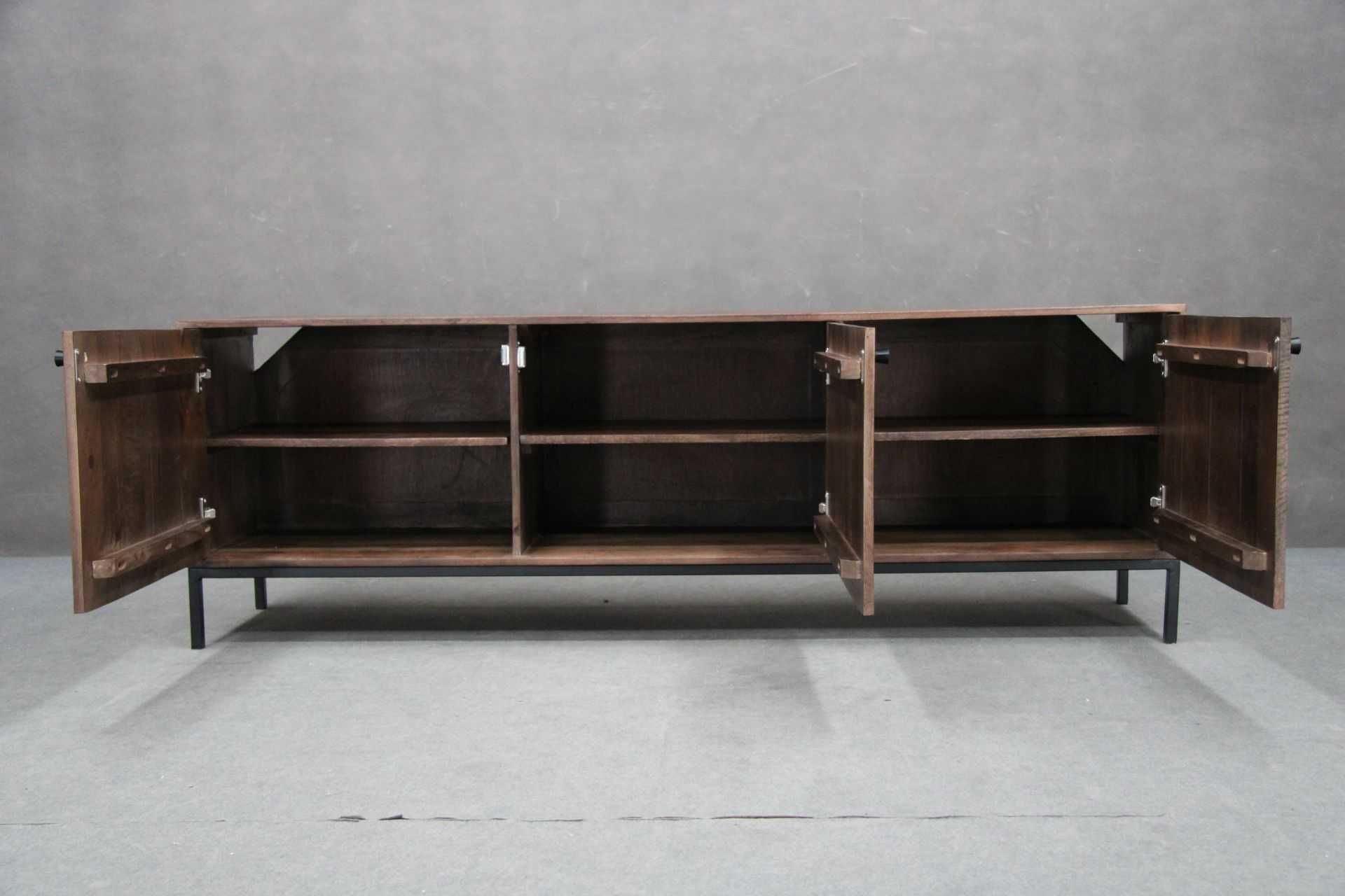 SZAFKA RTV LAKIEROWANA 180 cm Drewniana z mango -60%! BGM24.pl B 7348