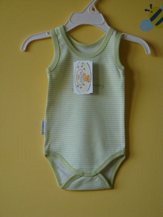 NOWE z metką Body niemowlęce na ramiączka Ewa Klucze r.62 dwa kolory