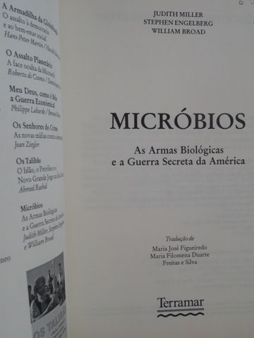 Micróbios de Judith Miller - 1ª Edição